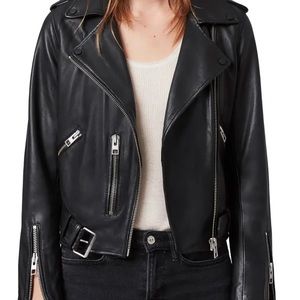 Allsaints balfern leather biker jacket